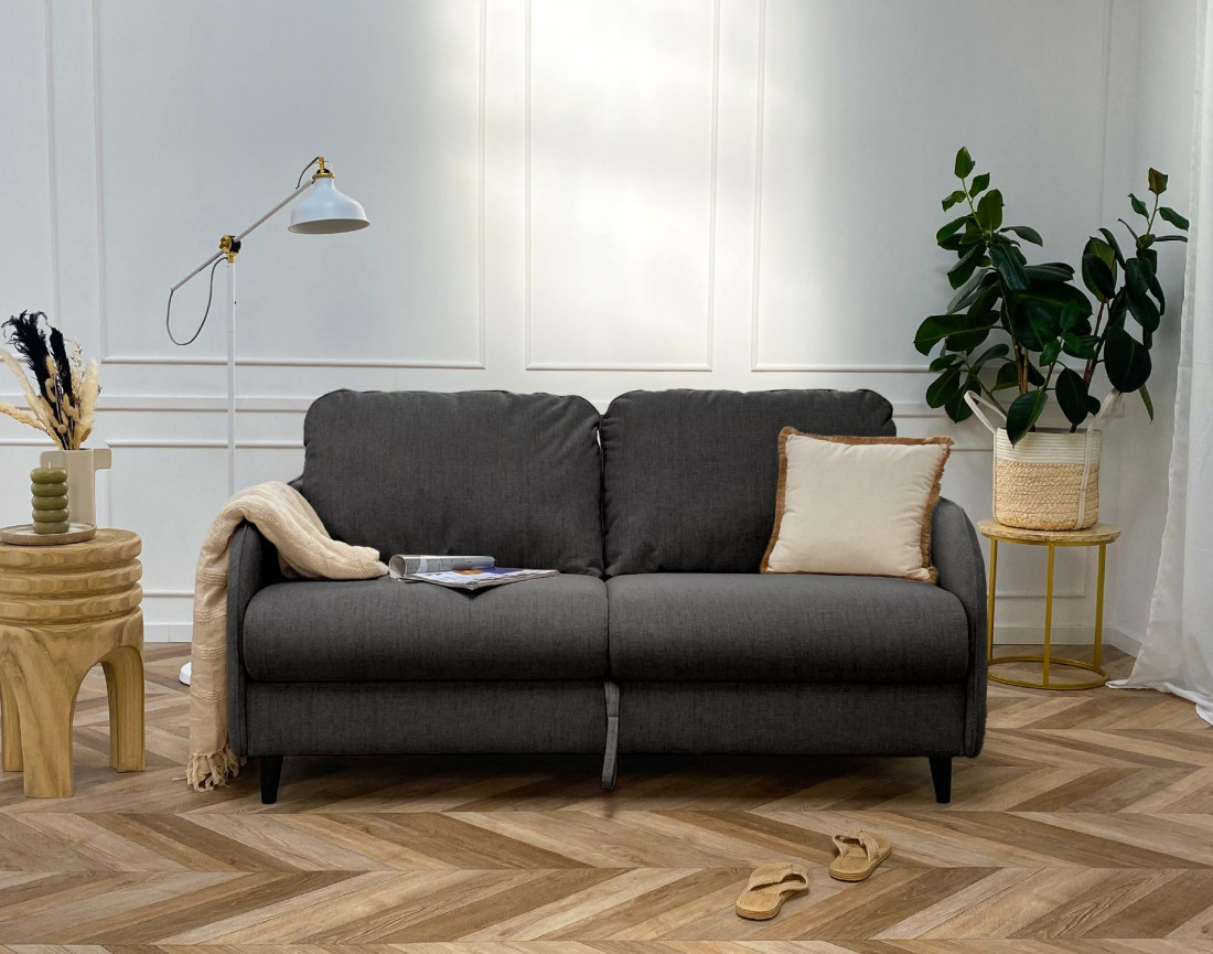 Canapé 3 places convertible express quotidien en tissu Cosmos