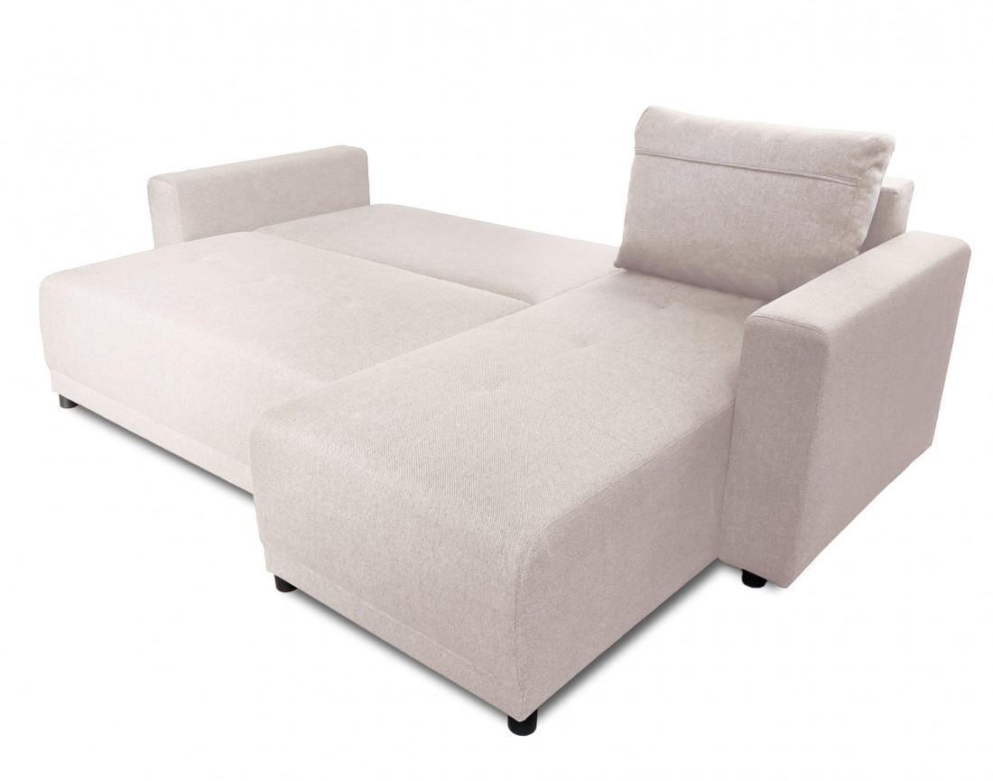 Canapé d'angle réversible 4 places convertible avec coffre -  Pilea