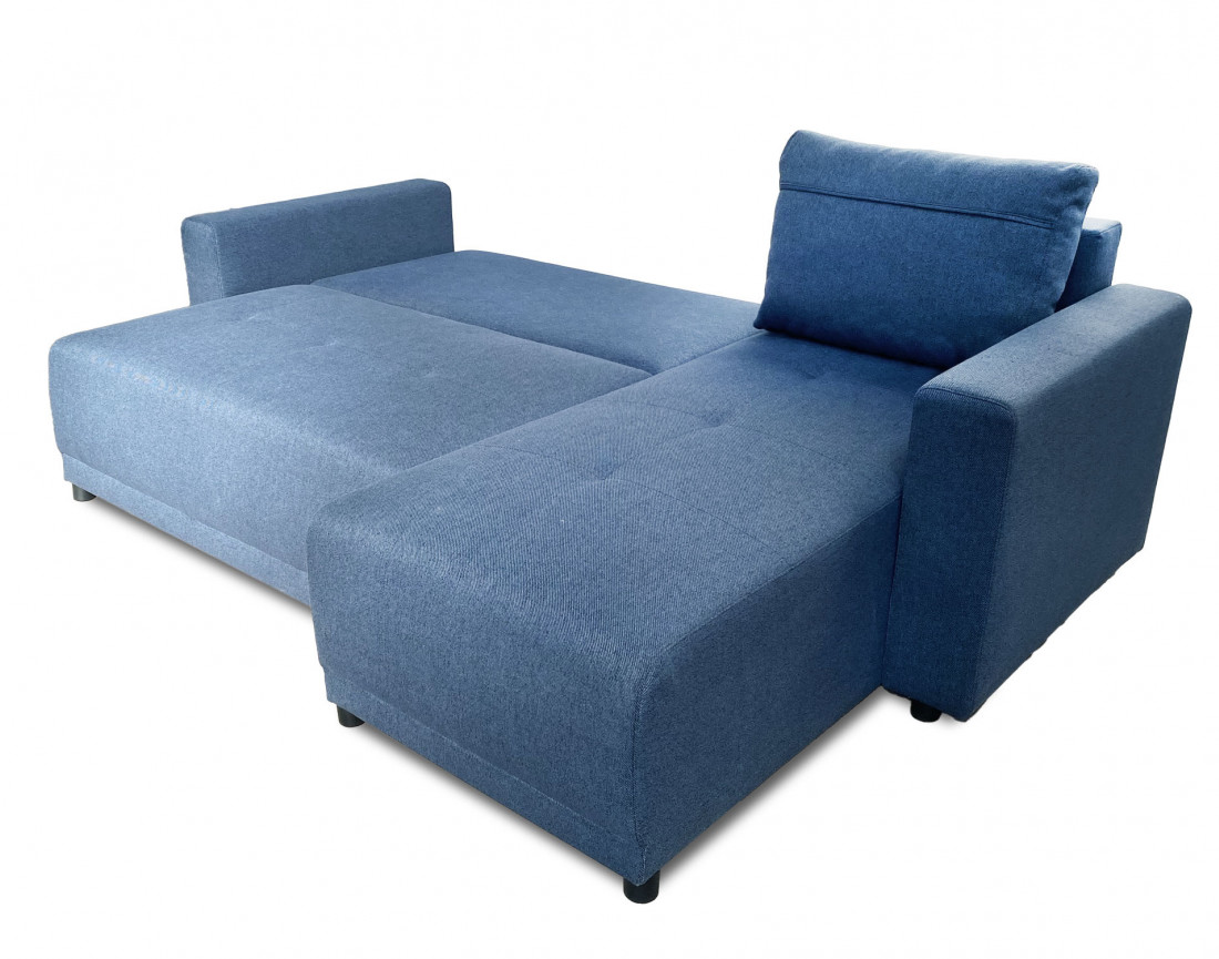 Canapé d'angle réversible 4 places convertible avec coffre -  Pilea