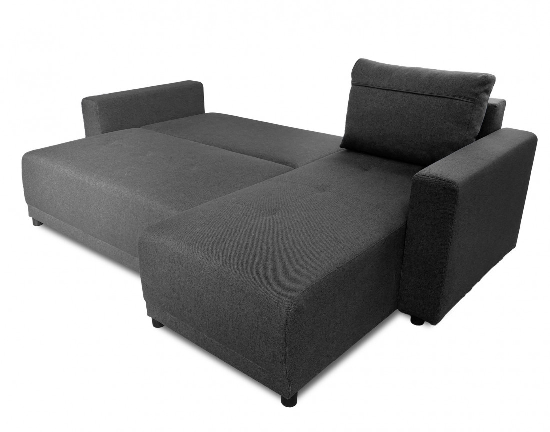 Canapé d'angle réversible 4 places convertible avec coffre -  Pilea