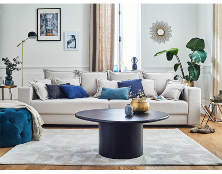 Canapé 4 places fixe en tissu Lys