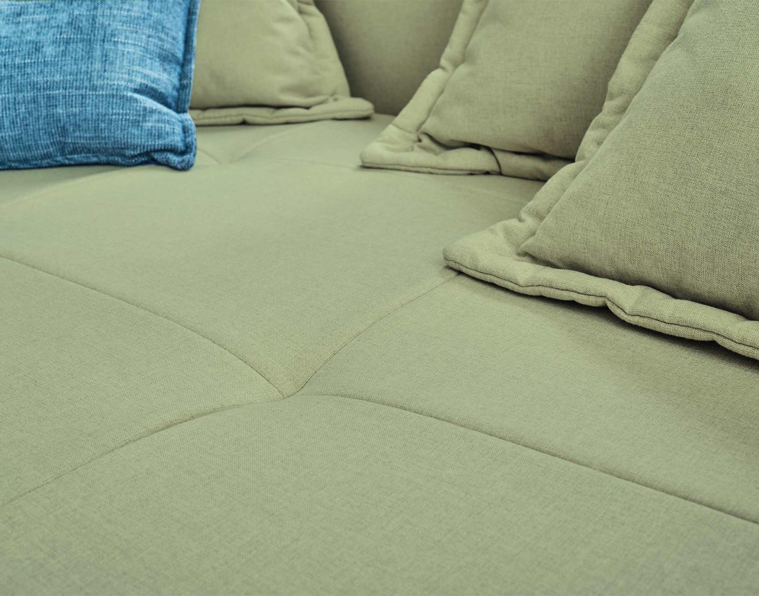 Canapé 4 places fixe en tissu Lys