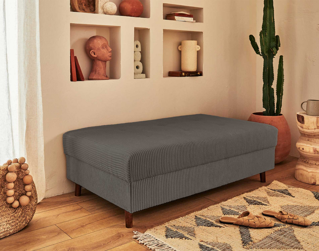 Pouf modulable en velours côtelé - Rune