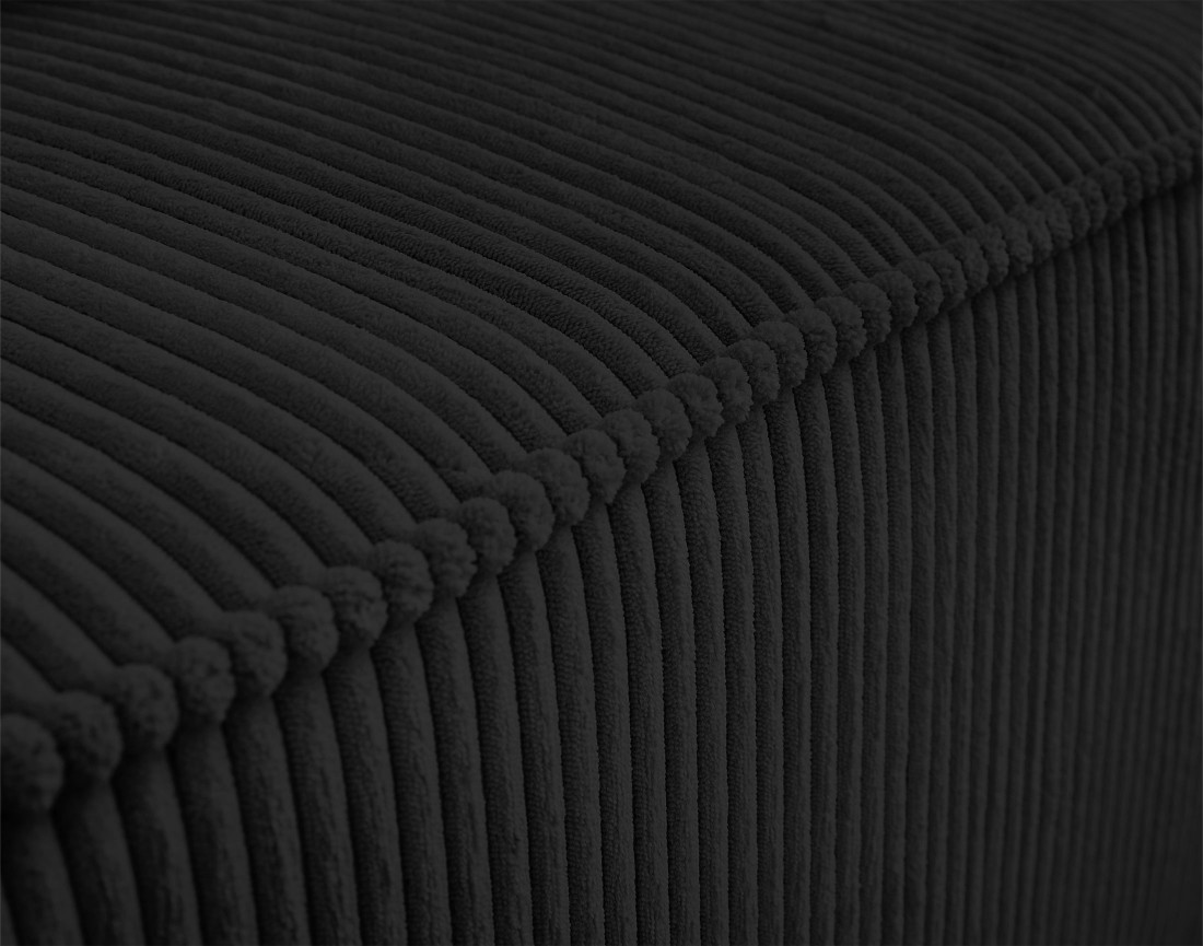 Canapé modulable d'angle droit 6 places en velours côtelé Colombine