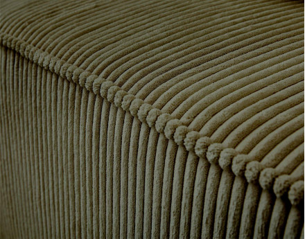 Canapé modulable d'angle gauche 6 places en velours côtelé Colombine