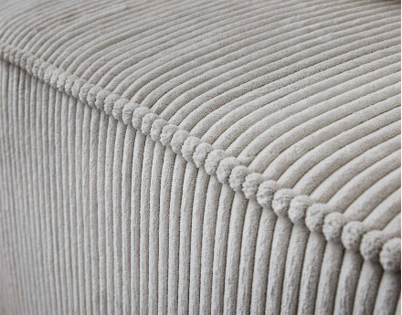 Canapé modulable d'angle gauche 6 places en velours côtelé Colombine