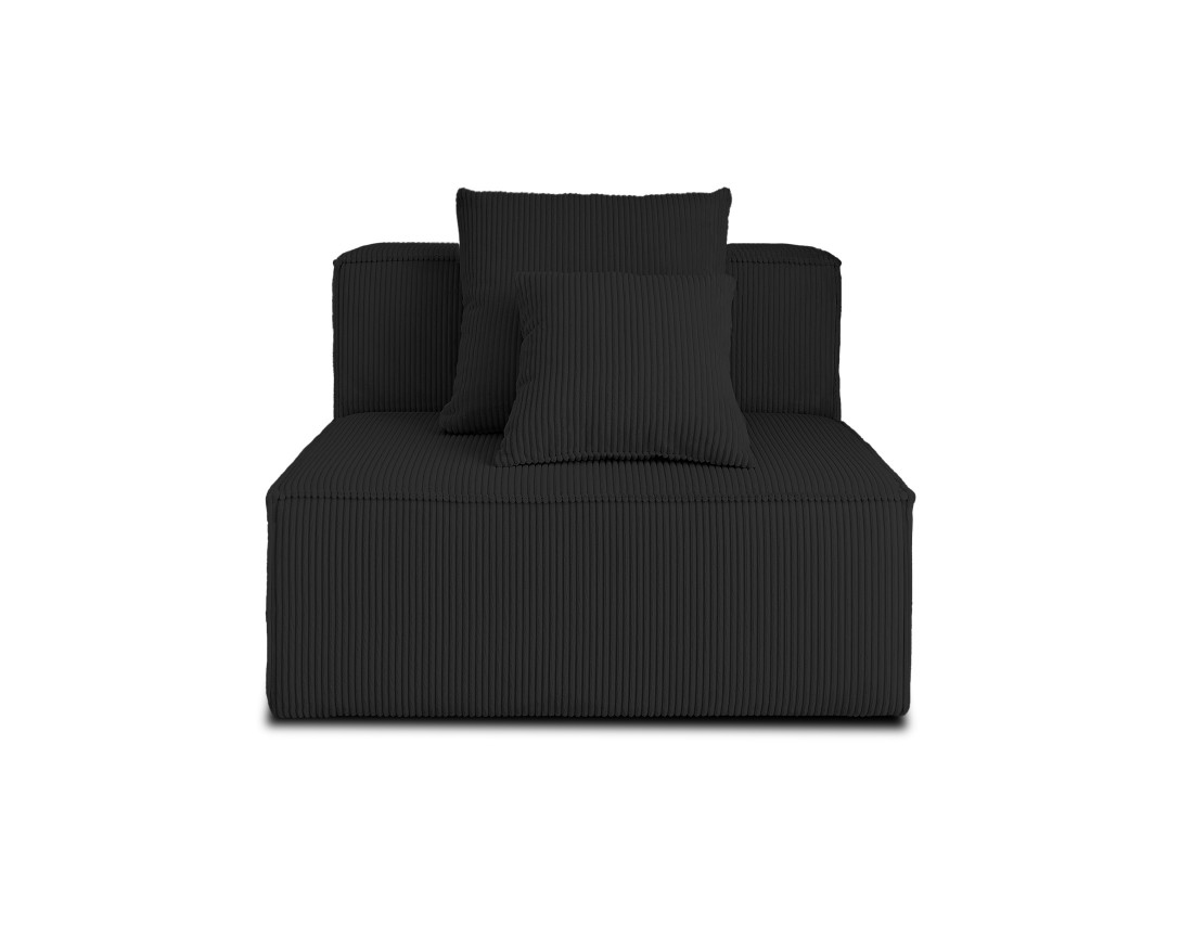 Module d'assise sans accoudoirs en velours côtelé Colombine