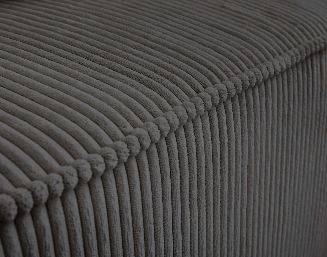 Module d'assise d'angle réversible en velours côtelé Colombine