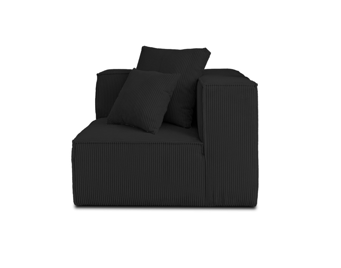 Module d'assise d'angle réversible en velours côtelé Colombine