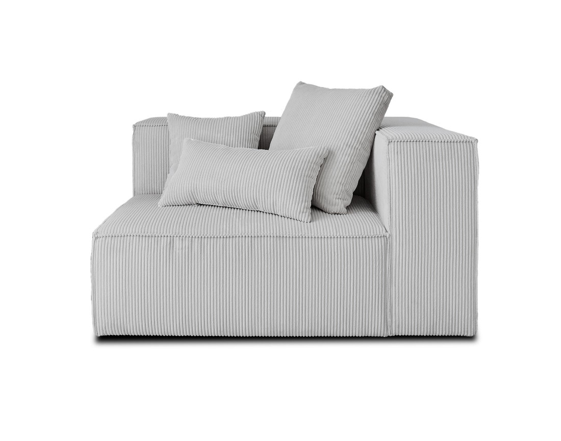 Module d'assise droit en velours côtelé Colombine