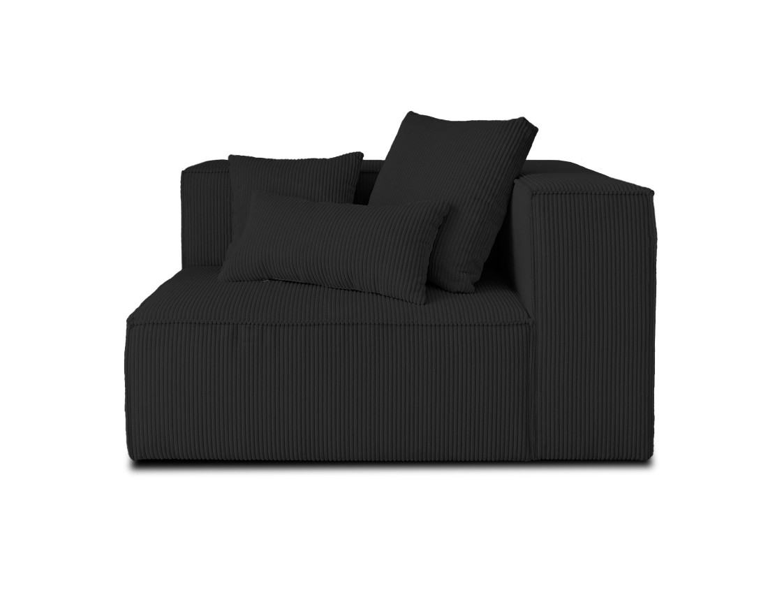 Module d'assise droit en velours côtelé Colombine