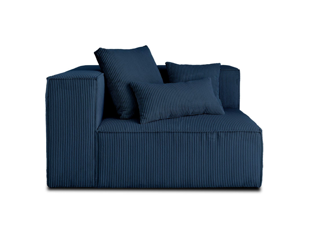 Module d'assise gauche en velours côtelé Colombine