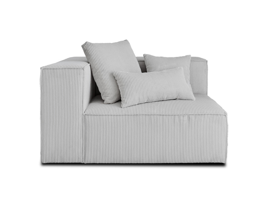 Module d'assise gauche en velours côtelé Colombine