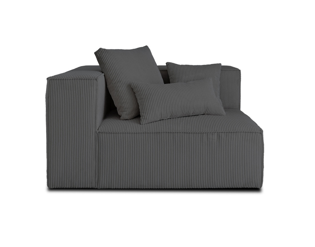 Module d'assise gauche en velours côtelé Colombine