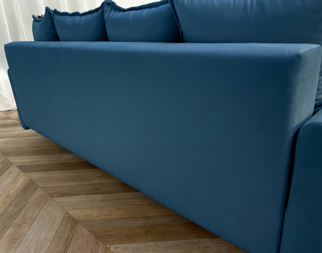 Canapé 3 places convertible avec coffre en velours Apia