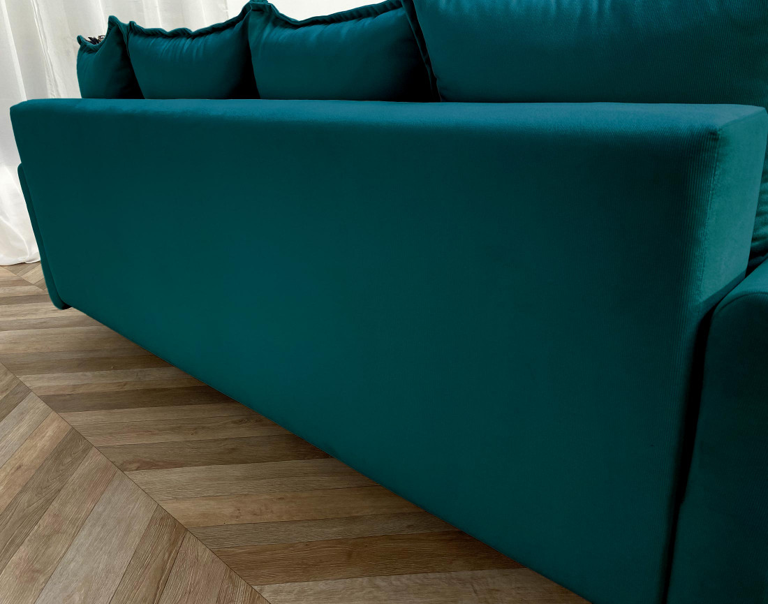 Canapé 3 places convertible avec coffre en velours Apia