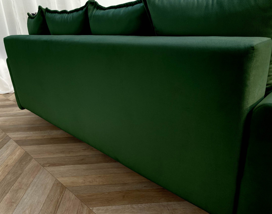 Canapé 3 places convertible avec coffre en velours Apia