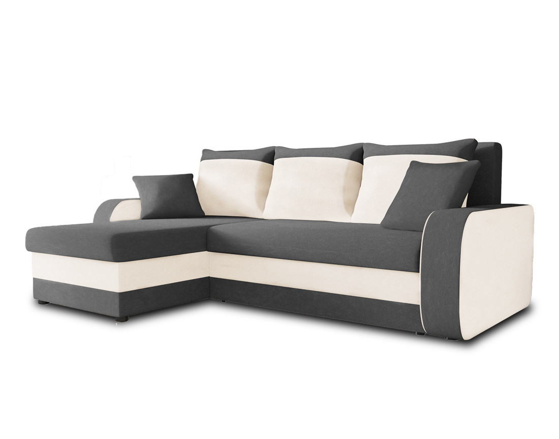 Canapé d'angle réversible convertible avec coffres 4 places en velours Valos