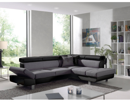 Lisbona - Canapé d'angle droit convertible - L 252 x P 190cm