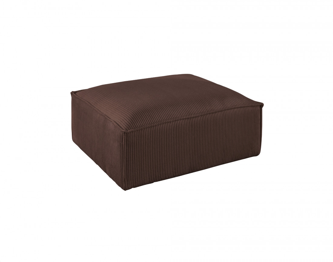 Stella - pouf en velours côtelé au style contemporain