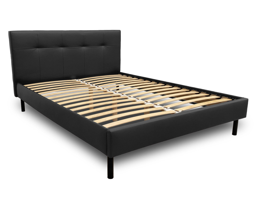 Lit 160x200 cm avec sommier inclus en simili Magritte