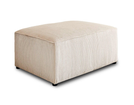 Pouf en velours côtelé Topaze