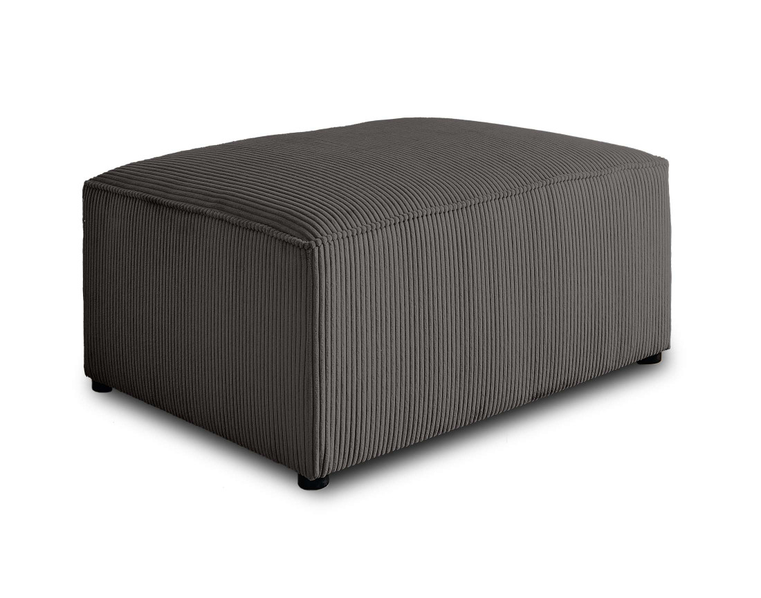 Pouf en velours côtelé Topaze