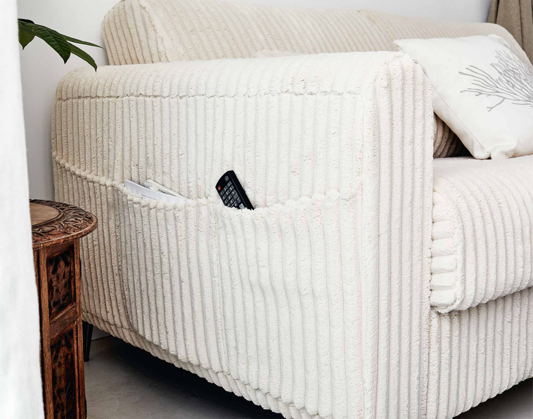 Canapé 3 places convertible express quotidien en grosses côtes Owen