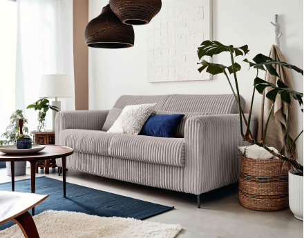 Canapé 3 places convertible express quotidien en grosses côtes Owen