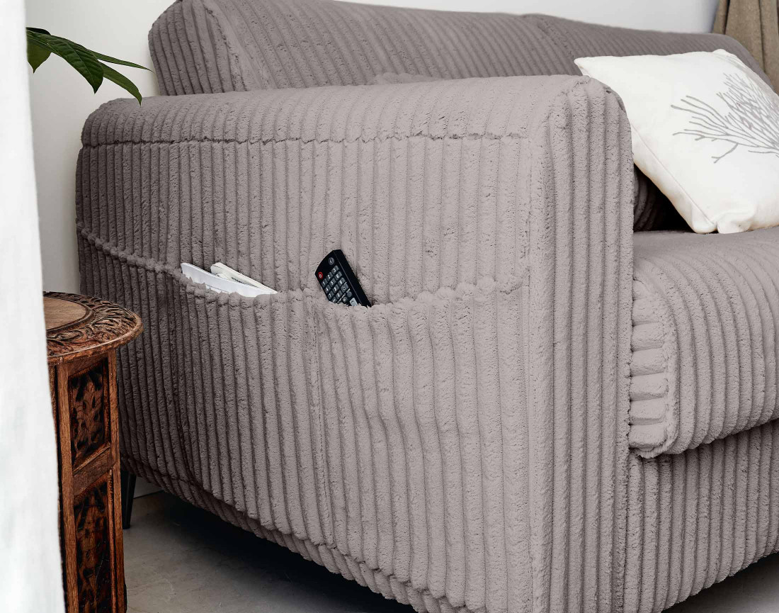 Canapé 3 places convertible express quotidien en grosses côtes Owen