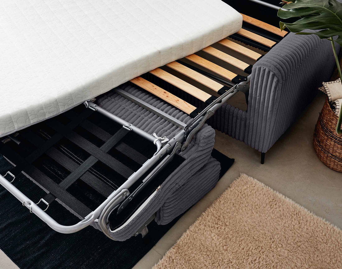 Canapé 3 places convertible express quotidien en grosses côtes Owen