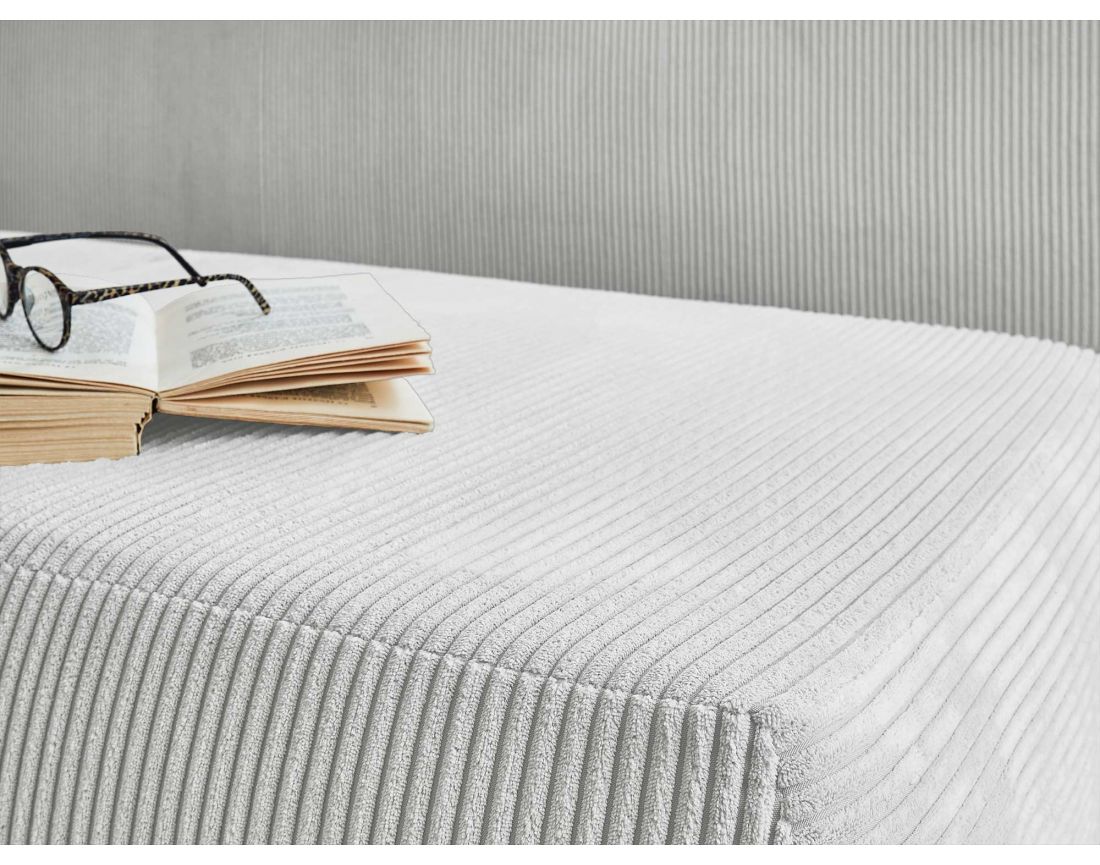 Cristal - canapé 3 places - convertible avec coffre - en velours côtelé