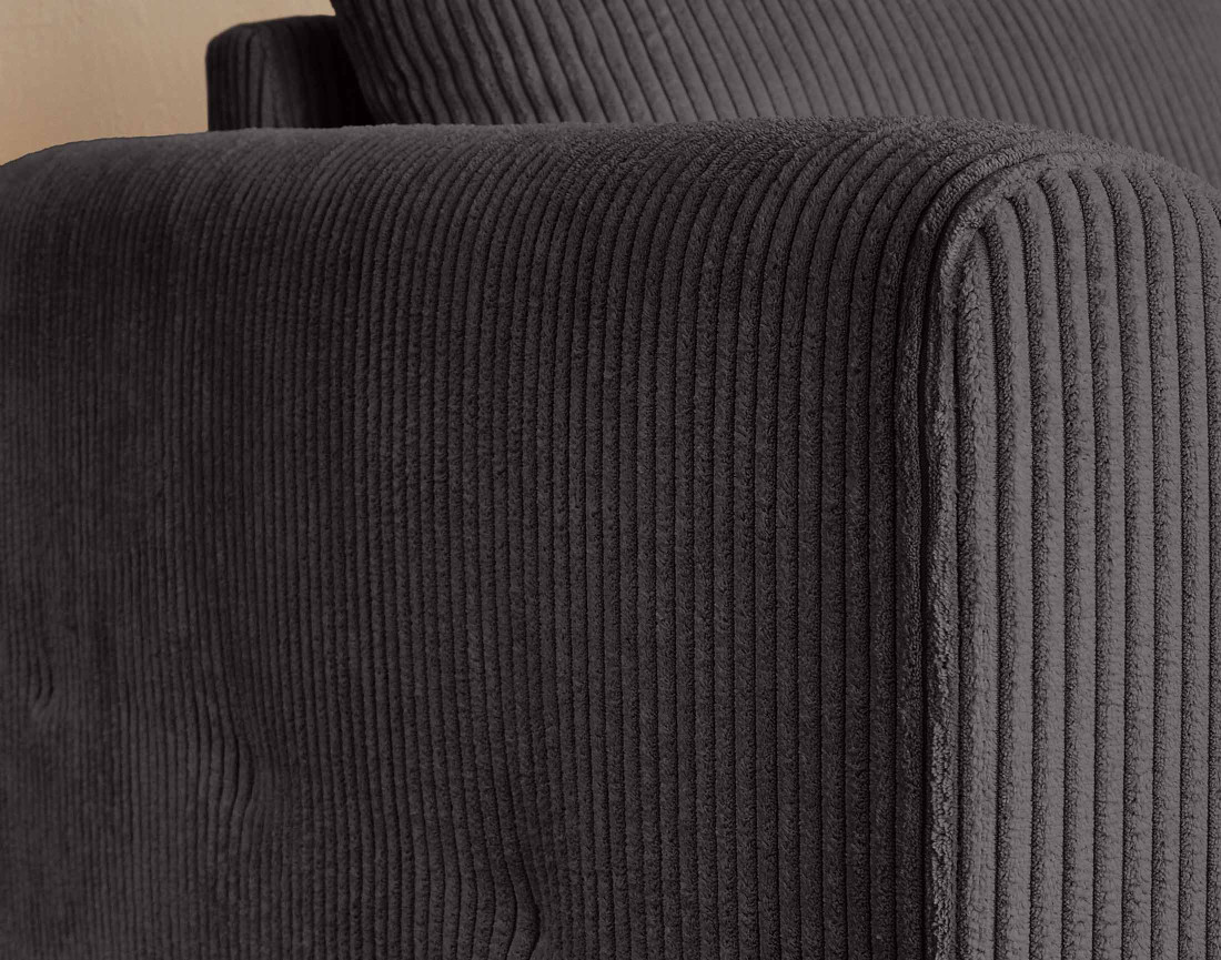 Fauteuil en velours côtelé Rune