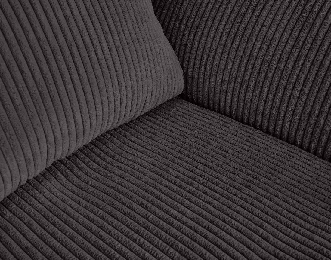 Fauteuil en velours côtelé Rune