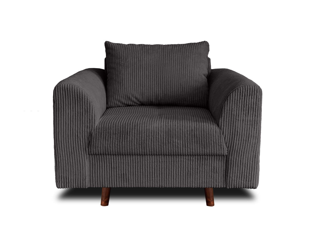 Fauteuil en velours côtelé Rune