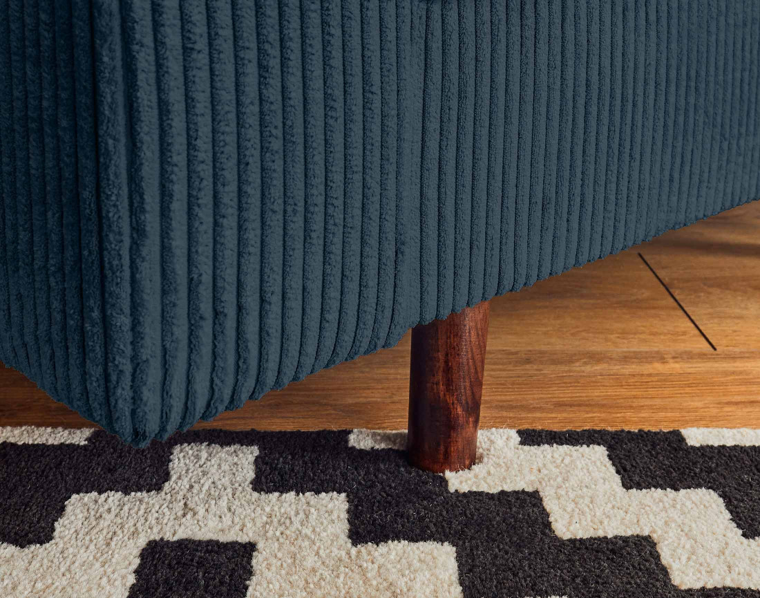 Canapé 3 places en velours côtelé Rune