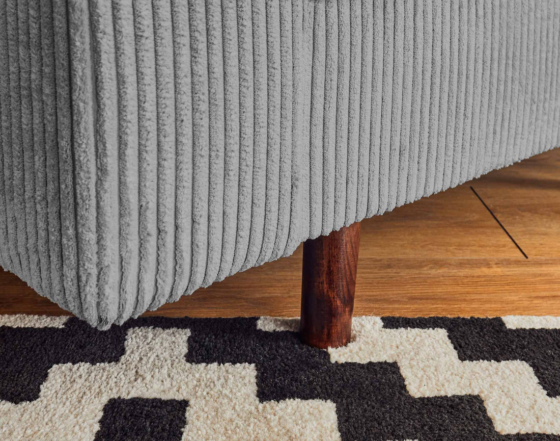 Canapé 2 places en velours côtelé Rune