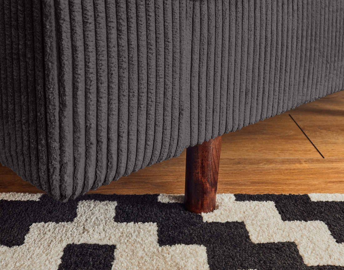 Canapé 2 places en velours côtelé Rune