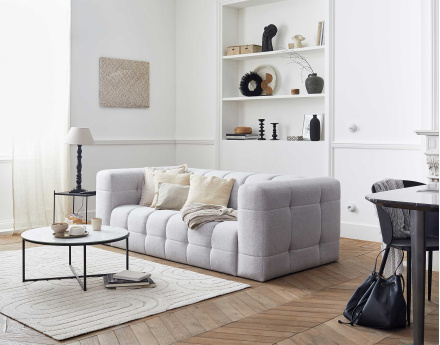 Canapé 3 places en tissu Suzano