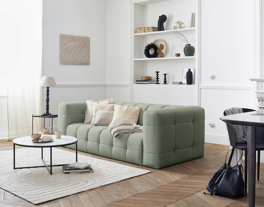 Canapé 3 places en tissu Suzano