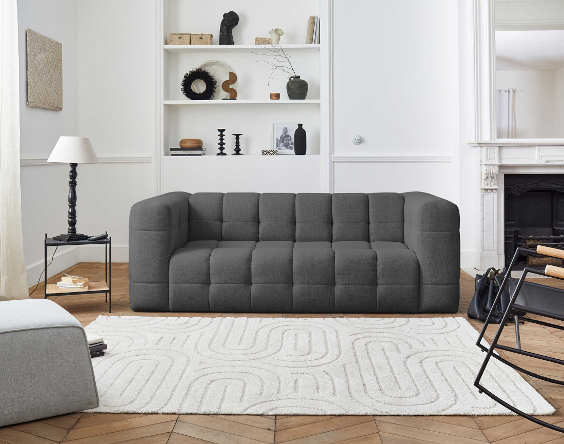 Canapé 3 places en tissu Suzano