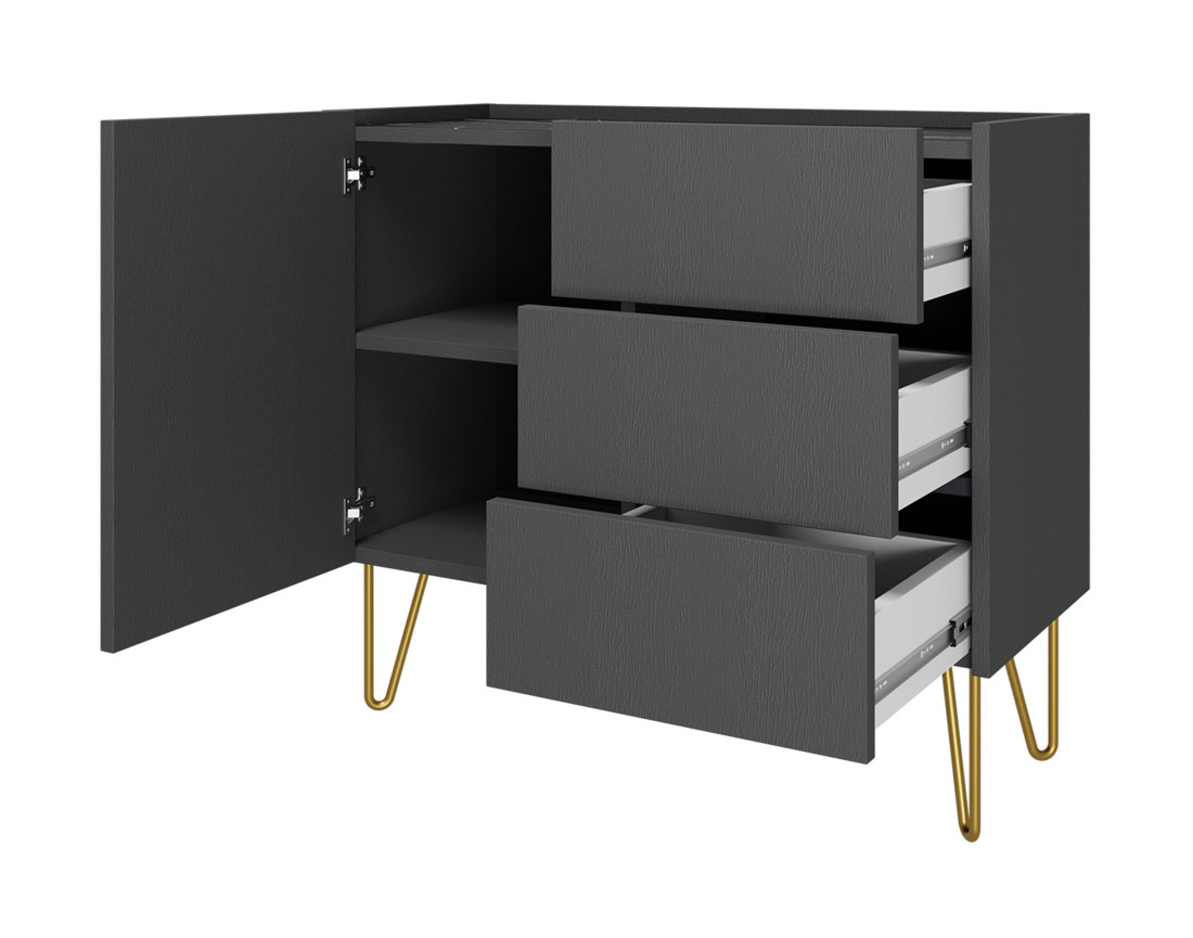 Buffet bas effet marbre 97 cm Cali