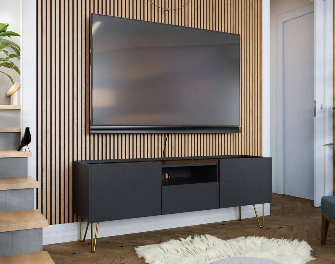 Meuble TV effet marbre 144 cm Cali
