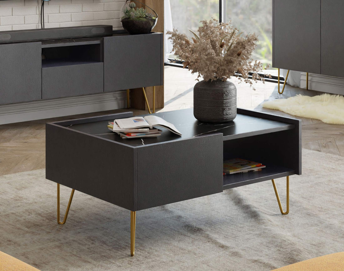 Table basse effet marbre 97 cm Cali