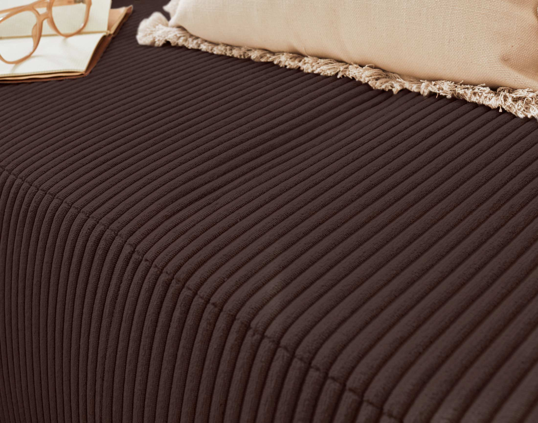 Canapé 3 places convertible avec coffre en velours côtelé Loutro