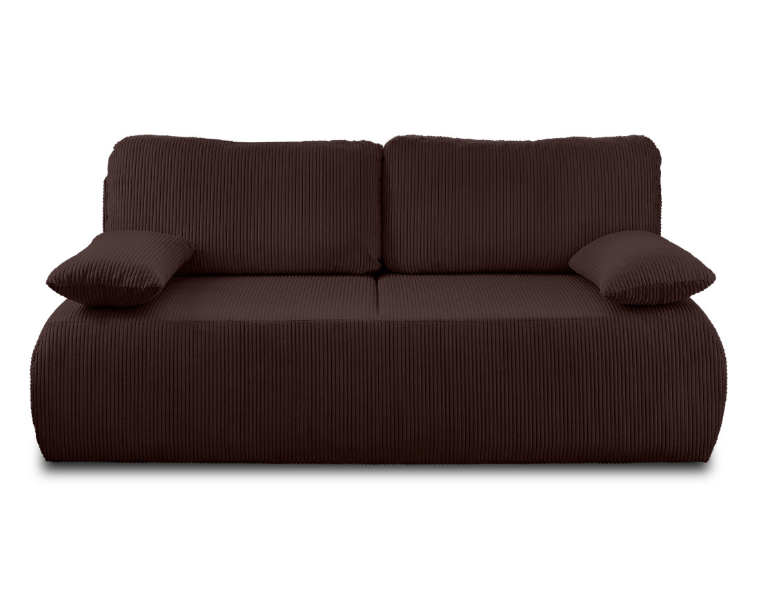 Canapé 3 places convertible avec coffre en velours côtelé Loutro