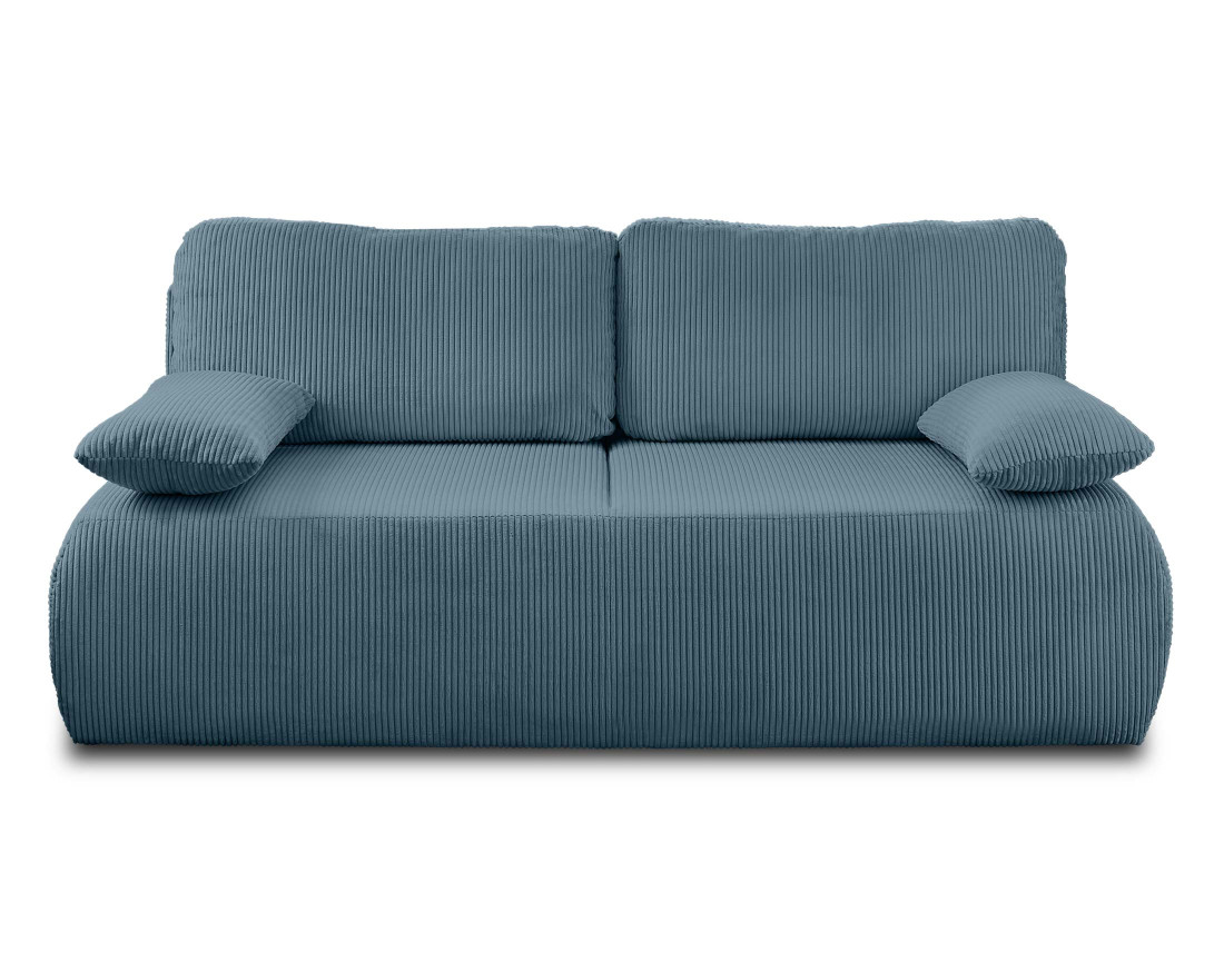 Canapé 3 places convertible avec coffre en velours côtelé Loutro