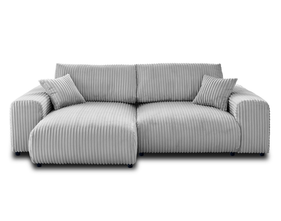 Canapé d'angle réversible 4 places en velours côtelé grosses côtes Garance