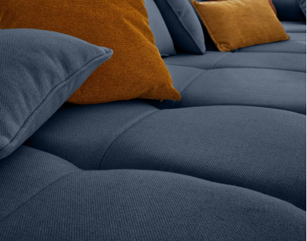 Canapé modulable d'angle droit 4 places en tissu Caracas