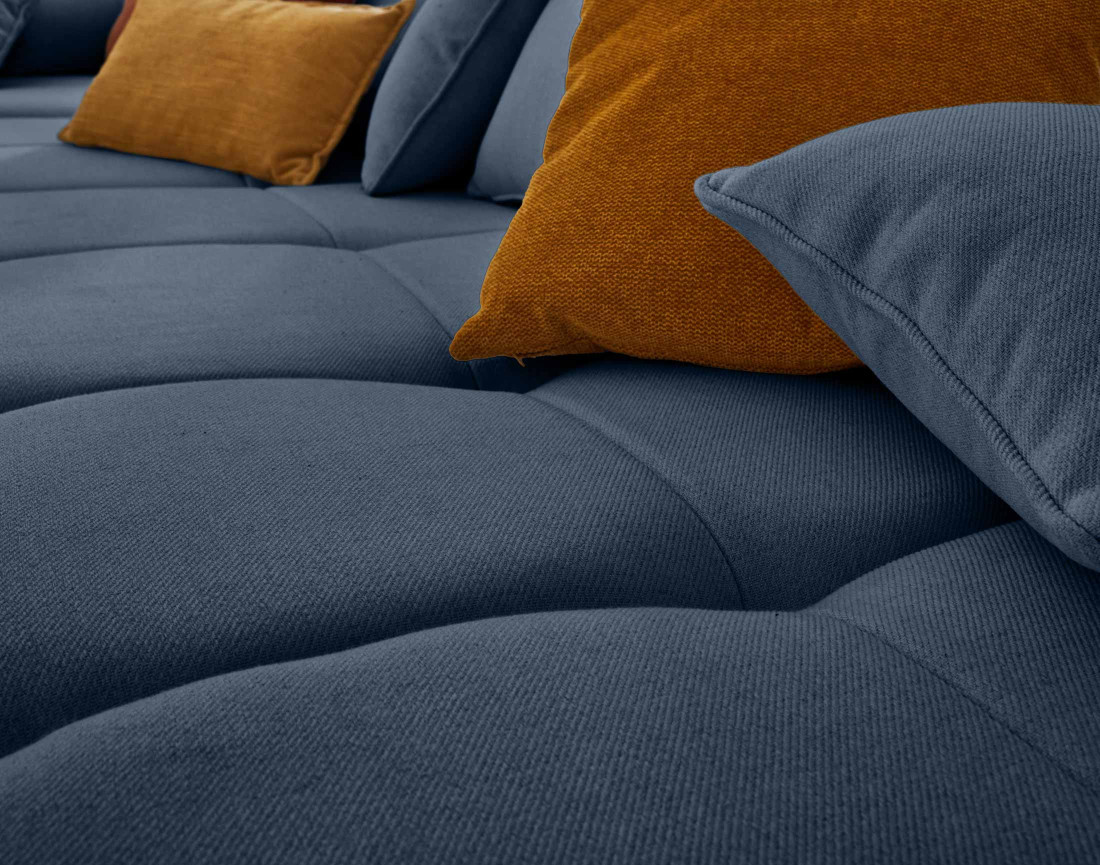 Canapé modulable d'angle gauche 4 places en tissu Caracas
